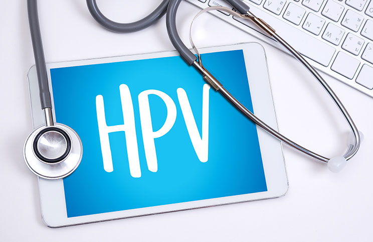 HPV CONCEPT Virus vaccine with syringe HPV criteria for pap smea